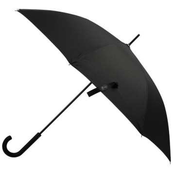Зонт-трость полуавтоматический 104см (полиэстер) черный РЫЖИЙ КОТ 108968-1