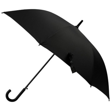 Зонт-трость полуавтоматический складной 119см (полиэстер) черный РЫЖИЙ КОТ 108971-1