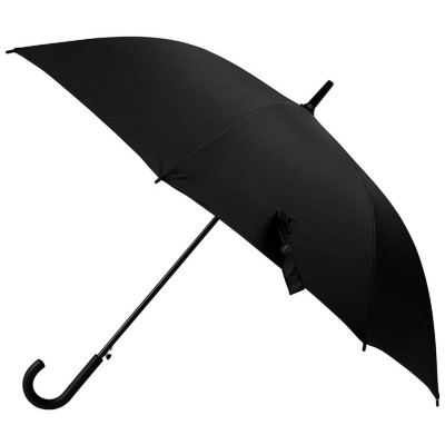 Зонт-трость полуавтоматический складной 119см (полиэстер) черный РЫЖИЙ КОТ 108971-1