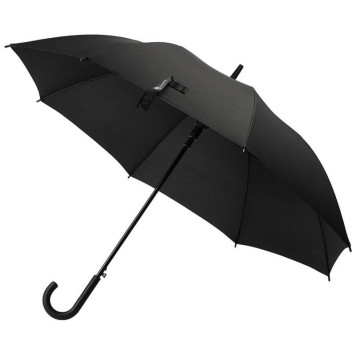 Зонт-трость полуавтоматический складной 119см (полиэстер) черный РЫЖИЙ КОТ 108971