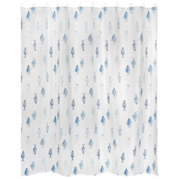 Занавеска для ванной SP-PE-50 Рыбки полные вертикальные РЫЖИЙ КОТ 108996