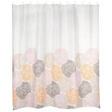 Занавеска для ванной SP-PE-53 Шары РЫЖИЙ КОТ 108999