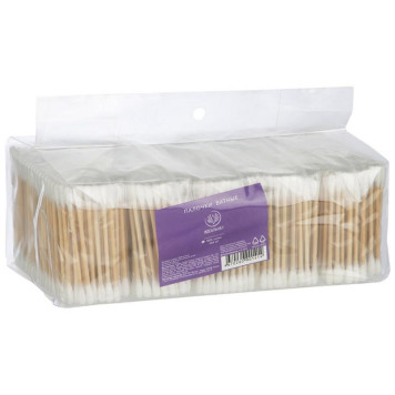 Палочки ватные бамбуковые ' Идеальная' , 1000шт РЫЖИЙ КОТ 109022-3