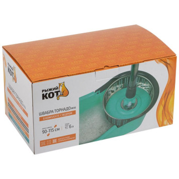 Швабра 'Торнадо' Mini в комплекте с ведром РЫЖИЙ КОТ 109101-4