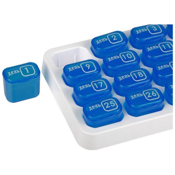 Таблетница Ecos, 31 секция РЫЖИЙ КОТ 109146-1