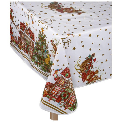 Скатерть с бейкой 140х110см коллекция ' Флер' , ' Перспектива' (6975) РЫЖИЙ КОТ 109358