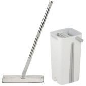 Швабра для пола Helper с насадкой из микрофибры и ведром с механизмом отжима РЫЖИЙ КОТ 109965