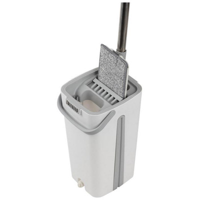 Швабра для пола Helper с насадкой из микрофибры и ведром с механизмом отжима РЫЖИЙ КОТ 109965-6