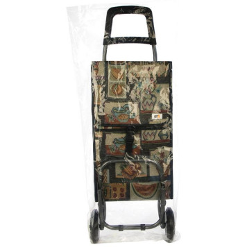 Тележка с сумкой складная ' Натюрморт' РЫЖИЙ КОТ 110652-4