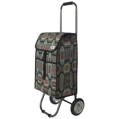 Тележка с сумкой складная 'Орнамент' РЫЖИЙ КОТ 110653