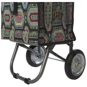 Тележка с сумкой складная 'Орнамент' РЫЖИЙ КОТ 110653-2