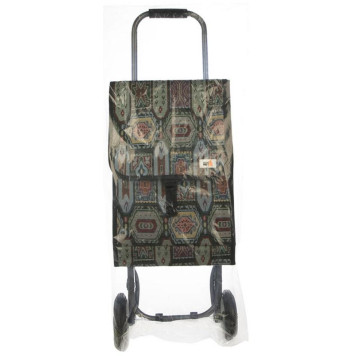Тележка с сумкой складная 'Орнамент' РЫЖИЙ КОТ 110653-3