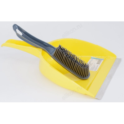 Совок+щетка Рыжий кот SILIX силикон 110871-3