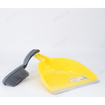 Совок+щетка Рыжий кот SILIX силикон 110871-5