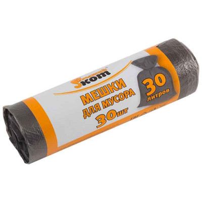 Мешки для мусора , 30л (30шт/рул) черные РЫЖИЙ КОТ 310101
