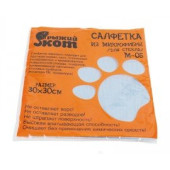 Салфетка для стекла 30*30 микрофибра Рыжий кот 310211 М-05