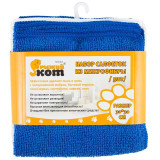 Набор из 5-ти салфеток из микрофибры MFS-01/5 , размер 30х30см РЫЖИЙ КОТ 310238