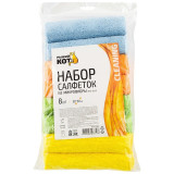 Набор салфеток из микрофибры 8шт MFS-05/8, размер 30х30см РЫЖИЙ КОТ 310271