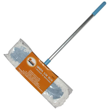 Швабра для пола с насадкой из микрофибры МорМ7 (алюм. телескоп. ручка) РЫЖИЙ КОТ 310320-1