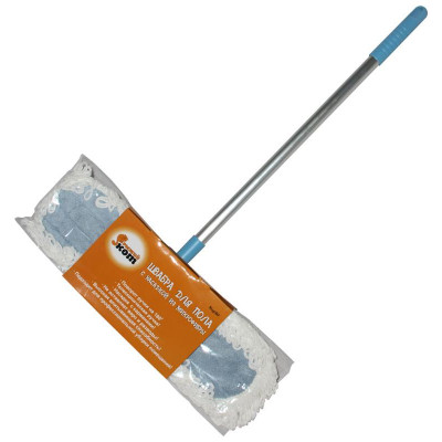 Швабра для пола с насадкой из микрофибры МорМ7 (алюм. телескоп. ручка) РЫЖИЙ КОТ 310320-1