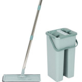 Швабра для пола с насадкой из микрофибры и ведром Clean hands РЫЖИЙ КОТ 310459