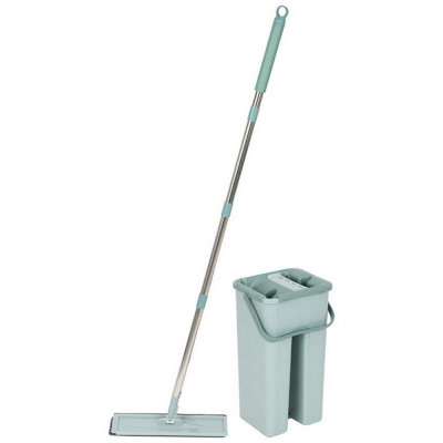 Швабра для пола с насадкой из микрофибры и ведром Clean hands РЫЖИЙ КОТ 310459-1