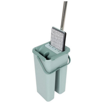 Швабра для пола с насадкой из микрофибры и ведром Clean hands РЫЖИЙ КОТ 310459-6