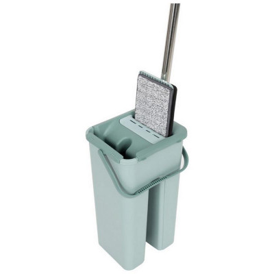 Швабра для пола с насадкой из микрофибры и ведром Clean hands РЫЖИЙ КОТ 310459-6