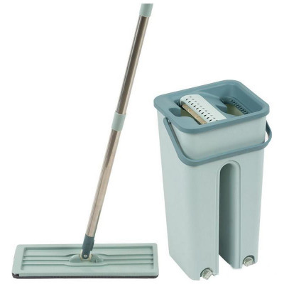 Швабра для пола с насадкой из микрофибры и ведром Clean hands beige РЫЖИЙ КОТ 310486