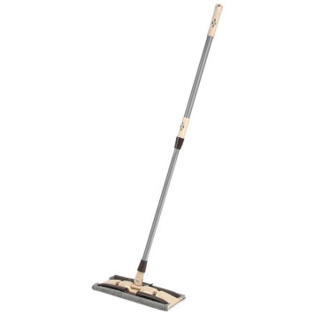 Швабра для пола с насадкой из микрофибры с зажимным механизмом РЫЖИЙ КОТ 310501-1