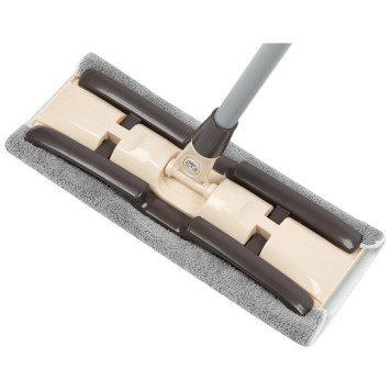 Швабра для пола с насадкой из микрофибры с зажимным механизмом РЫЖИЙ КОТ 310501-2