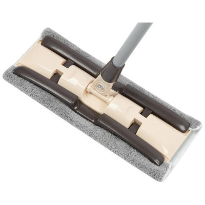 Швабра для пола с насадкой из микрофибры с зажимным механизмом РЫЖИЙ КОТ 310501-2