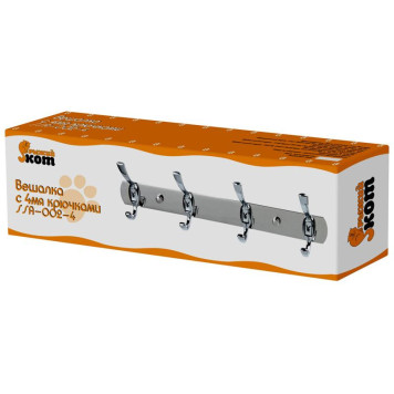 Вешалка с 4-мя крючками SSA-002-4 РЫЖИЙ КОТ 310791-1