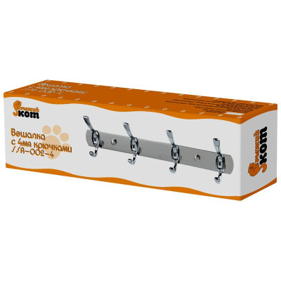 Вешалка с 4-мя крючками SSA-002-4 РЫЖИЙ КОТ 310791-1