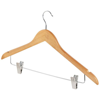 Вешалка-плечики дерево с клипсами Рыжий кот 311306-1