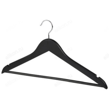 Вешалка-плечики дерево набор 5шт Рыжий кот 311381 черн.-1