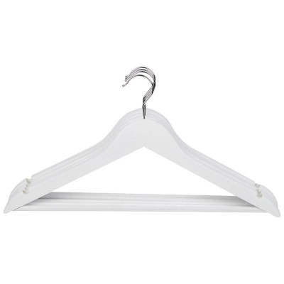 Набор вешалок деревянных с перекладиной (5шт) цвет белый РЫЖИЙ КОТ 311382-1