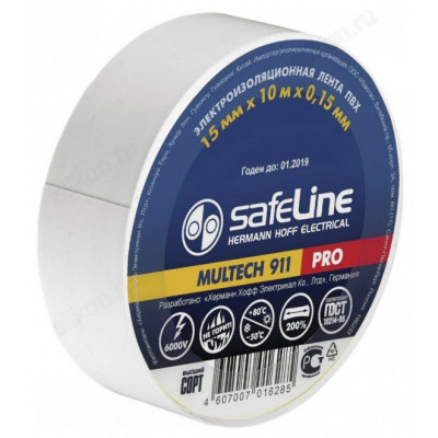 Изолента Safeline 15/10 белая
