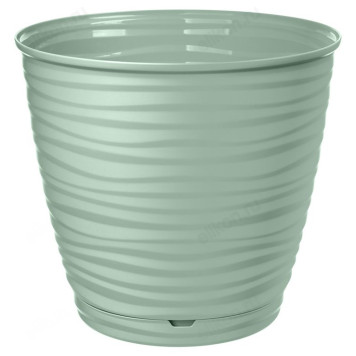 Горшок для цветов SAFFRON 2,6л поддон светло-зеленый 221610217/03