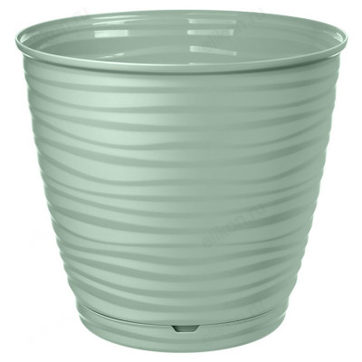 Горшок для цветов SAFFRON 2,6л поддон светло-зеленый 221610217/03
