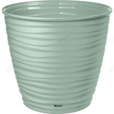 Горшок для цветов SAFFRON 5,4л поддон светло-зеленый 221610317/03