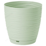 Горшок для цветов SAFFRON 9,1л поддон светло-зеленый 221610417/03