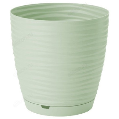 Горшок для цветов SAFFRON 9,1л поддон светло-зеленый 221610417/03