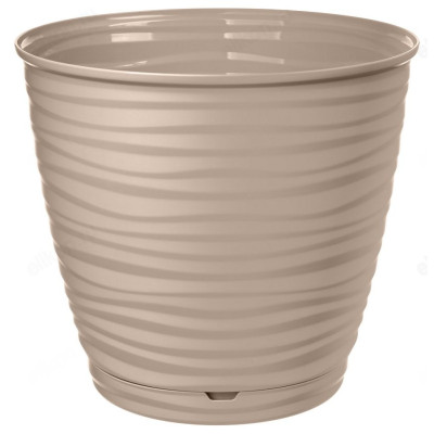 Горшок для цветов SAFFRON 9,1л поддон бежевый 221610427/01