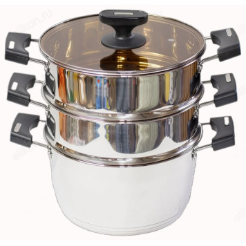 Мантоварка стальная SAKURA SA-741 8,5л +сетка SA-SL01 4л-6