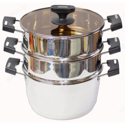 Мантоварка стальная SAKURA SA-741 8,5л +сетка SA-SL01 4л-6