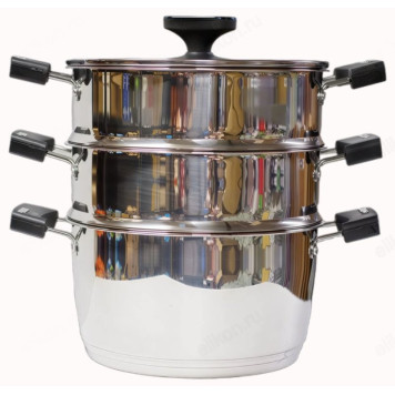 Мантоварка стальная SAKURA SA-741 8,5л +сетка SA-SL01 4л-7