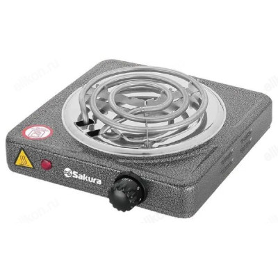 Плита SAKURA ПЭ-02 1000Вт (1 спир.конф) графит