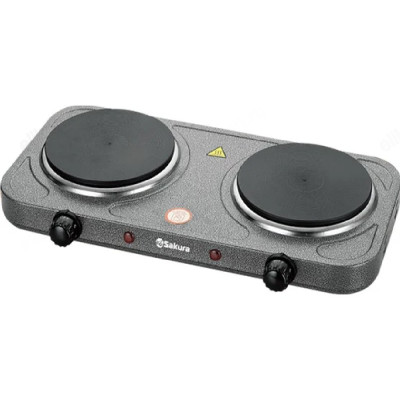 Плита SAKURA ПЭ-04 2000Вт (2 чуг.конф) графит