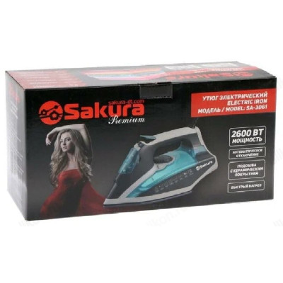 Утюг SAKURA SA-3061CG, 2600 Вт, керамика, серый-6